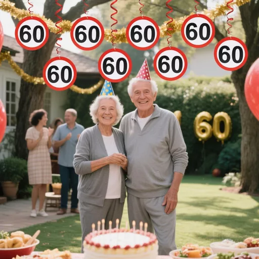 Augesak 60. születésnapi dekoráció szett, 12 db forgalmi tábla spirál füzér