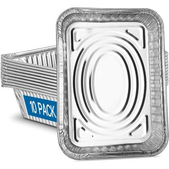   Maridergo 10db 3500ml Alumínium Sütőtál Mély Tálca Tároláshoz 32x26x7cm