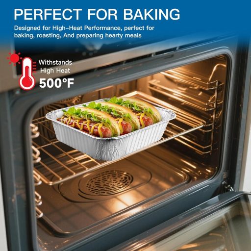 Maridergo 10db 3500ml Alumínium Sütőtál Mély Tálca Tároláshoz 32x26x7cm