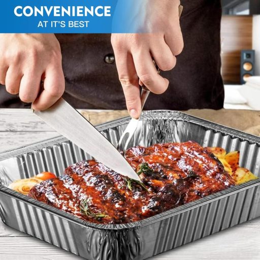 Maridergo 10db 3500ml Alumínium Sütőtál Mély Tálca Tároláshoz 32x26x7cm