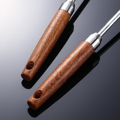 ODMYZG 4 részes wok kés szett rozsdamentes acél fa nyéllel