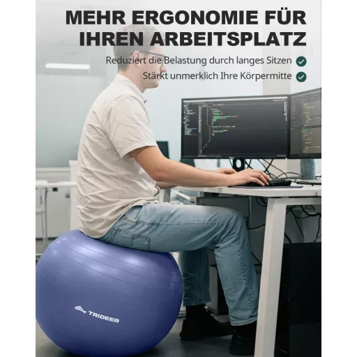 Mingea Fitness Trideer 45-85cm Anti-Explozie Pilates Echilibru Yoga Acasă Birou