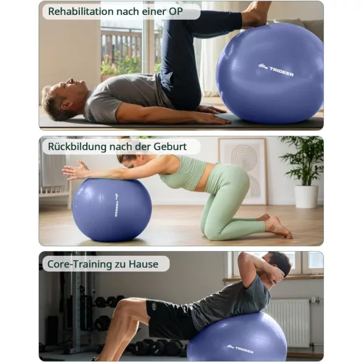 Mingea Fitness Trideer 45-85cm Anti-Explozie Pilates Echilibru Yoga Acasă Birou