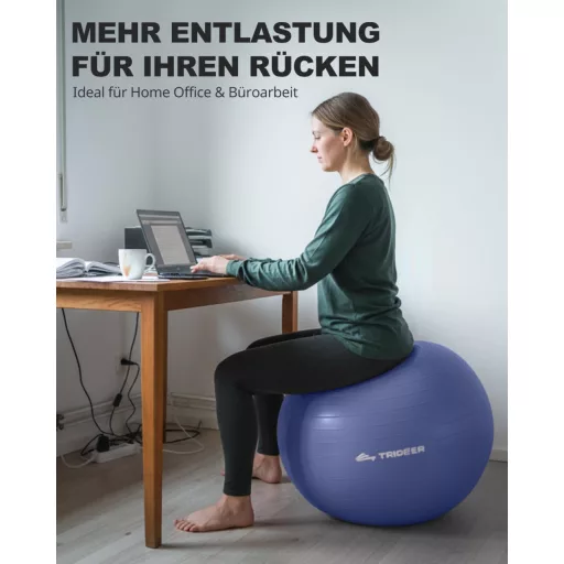 Mingea Fitness Trideer 45-85cm Anti-Explozie Pilates Echilibru Yoga Acasă Birou