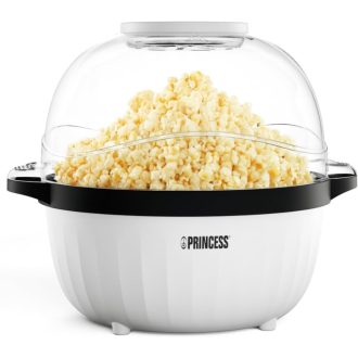   Princess 4,5L Popcorn Készülék Keverőrudas Vaj Olvasztóval és Átlátszó Fedéllel