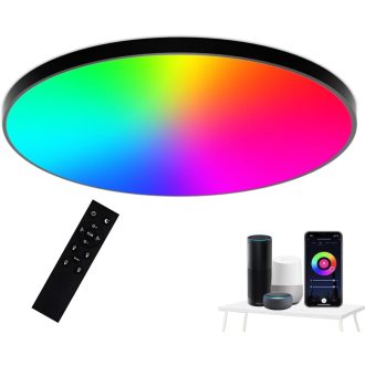   Eregou LED Mennyezeti Lámpa 24W WiFi RGB Dimmer Alexa Google Home Fürdőszoba Hálószoba