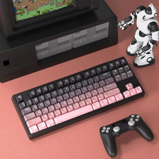 ATTACK SHARK X FREEWOLF M87 80% Wireless Gamer Billentyűzet RGB, TKL, Membrános, 4000mAh, Fekete