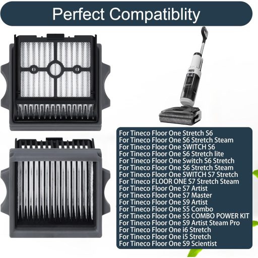 Fixbetter 4 db HEPA szűrő Tineco FLOOR ONE Stretch S6 S7 porszívóhoz