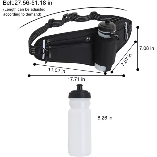Centură de alergare Kiuiom Active cu suport pentru bidon de 600 ml