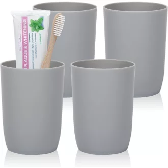   AstraLoom 4 darabos fogkefetartó szett 280 ml szürke utazáshoz