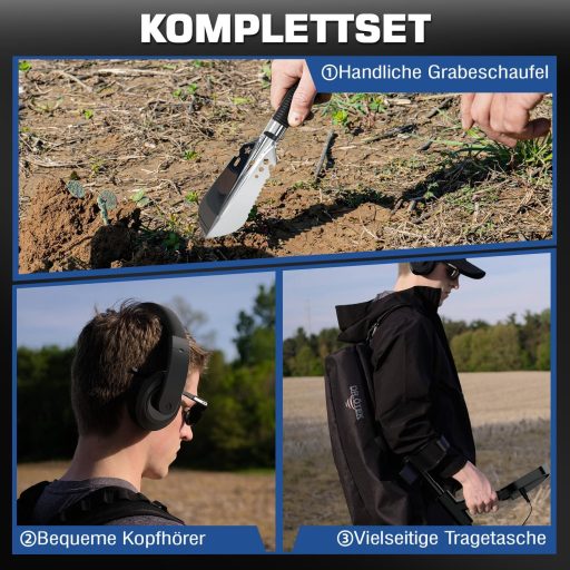 Detector de metale profesional DR.ÖTEK, 6 moduri, impermeabil, cu accesorii