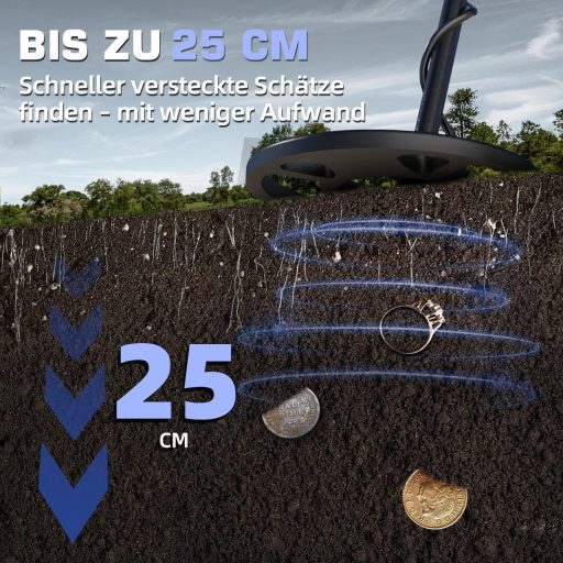 DR.ÖTEK Professzionális Fémkereső 6 Módos Vízálló Detektor Kiegészítésekkel