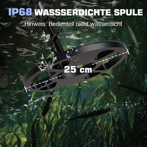 Detector de metale profesional DR.ÖTEK, 6 moduri, impermeabil, cu accesorii