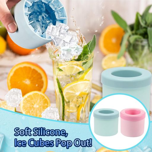 TownTop szilikon jégkocka forma 2db kék-rózsaszín, 60 kocka/töltés, könnyen kioldható