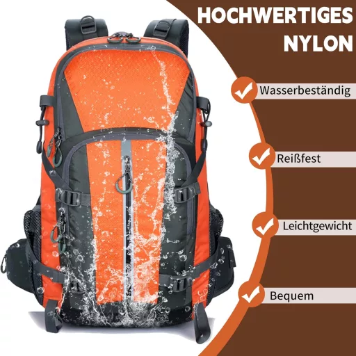 OUUTMEE 30-40L Vízálló Túrahátizsák Derékpánttal Férfiaknak és Nőknek