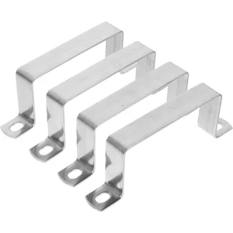   DIYEAH 4db Rozsdamentes Acél Négyzet Csőbilincs 100mm Csövekhez U Konzol Korláthoz