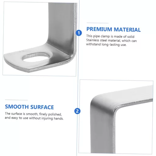 DIYEAH 4db Rozsdamentes Acél Négyzet Csőbilincs 100mm Csövekhez U Konzol Korláthoz