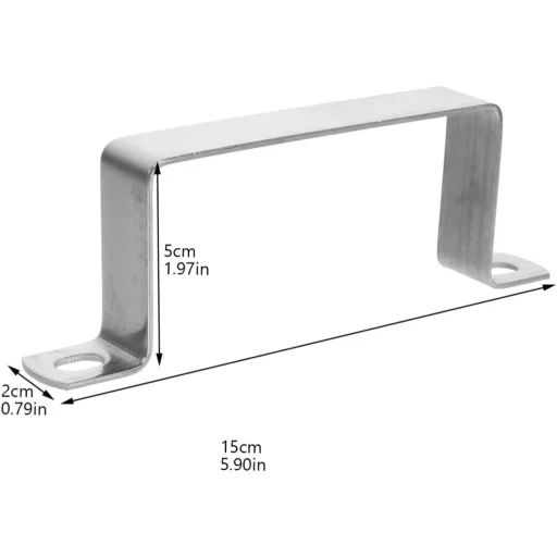 DIYEAH 4db Rozsdamentes Acél Négyzet Csőbilincs 100mm Csövekhez U Konzol Korláthoz