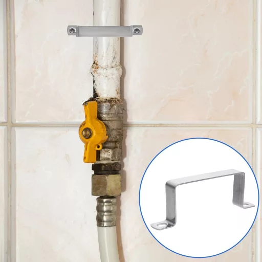 DIYEAH 4db Rozsdamentes Acél Négyzet Csőbilincs 100mm Csövekhez U Konzol Korláthoz