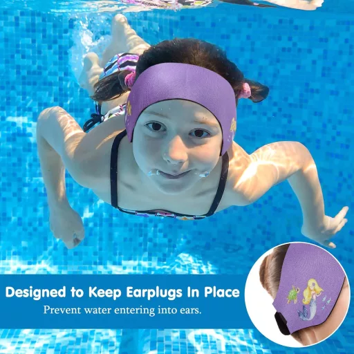 HeySplash Neoprén Úszósapka Gyerekeknek Fülvédelem Vízálló Rugalmas - C Purple, Small(1-3 Years)