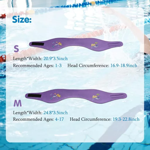 HeySplash Neoprén Úszósapka Gyerekeknek Fülvédelem Vízálló Rugalmas - C Purple, Small(1-3 Years)