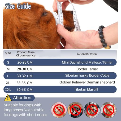 ETONSUNNY Puha szilikon szájkosár kutyáknak, XL méret, barnaszínű, ugatás és rágás elleni