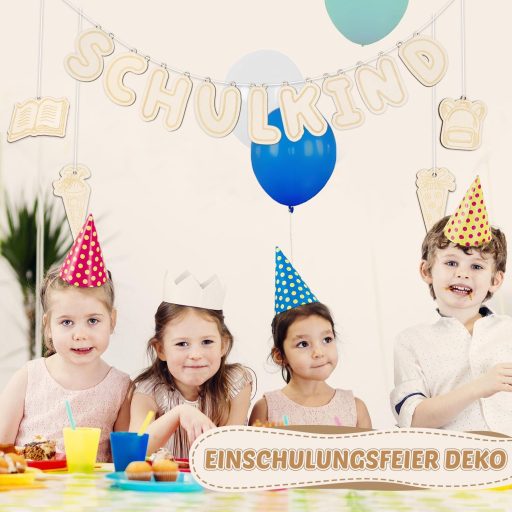 Ghirlandă de lemn KKSJK pentru începerea școlii - Decor pentru prima zi de școală, pentru băieți și fete, pentru prezentarea la școală, accesoriu pentru pachetul școlar