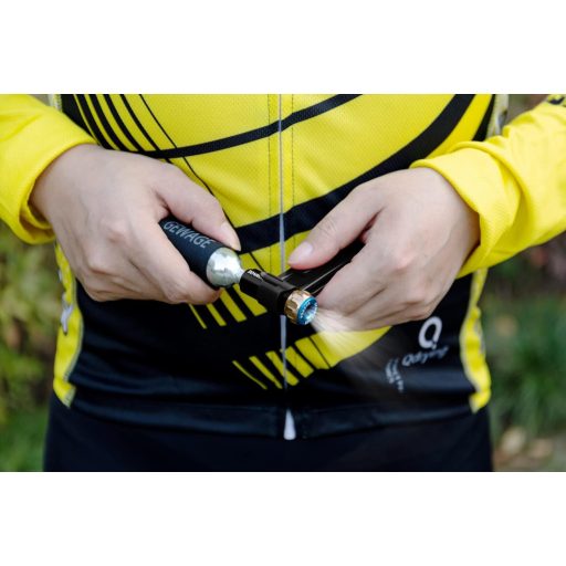 Pompă de bicicletă GEWAGE CO2 cu cartușe de 16g, pentru valve Presta și Schrader