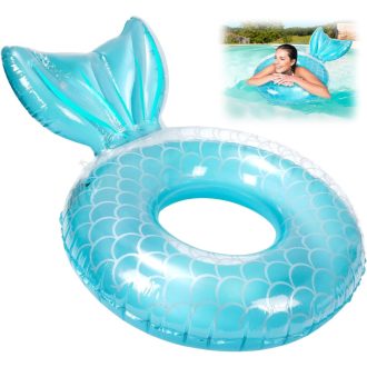   HDHGXUJRD Felfújható Úszógumi Sellő Mintás Gyerekeknek Strand és Medence