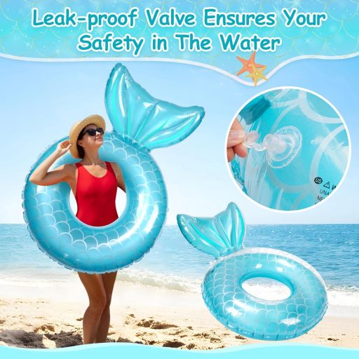 Nafukovacie koleso na plávanie s motívom morskej panny pre deti na pláž a do bazéna