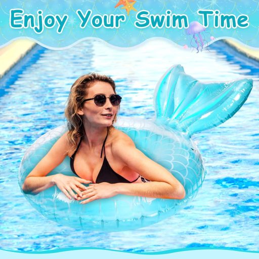 HDHGXUJRD Felfújható Úszógumi Sellő Mintás Gyerekeknek Strand és Medence