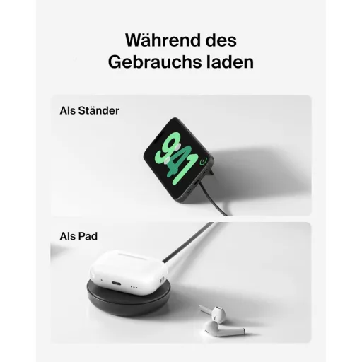 Belkin 15W MagSafe Mágneses Vezeték Nélküli Töltő Állvánnyal iPhone Samsung AirPods Qi2 Fekete