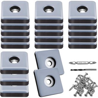   TXErfolg teflonski klizači 20 kom 25 mm vijčani namještaj klizači četvrtasta zaštita za pod