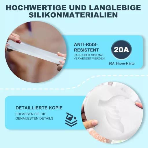 Tekutý silikón Laxmorph 2,3 kg – Súprava na výrobu foriem, pomer 1:1
