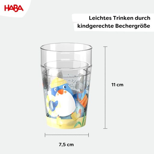 HABA Csillogó Pingvin Bögre - Gyerek Pohár Glitter Effekttel, Víz és Juice-hoz