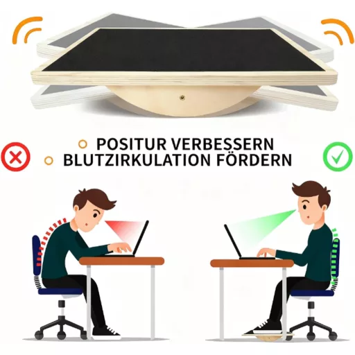 Warmhut Fa Egyensúlyozó Deszka Csúszásmentes Tornához és Bokaterítéshez