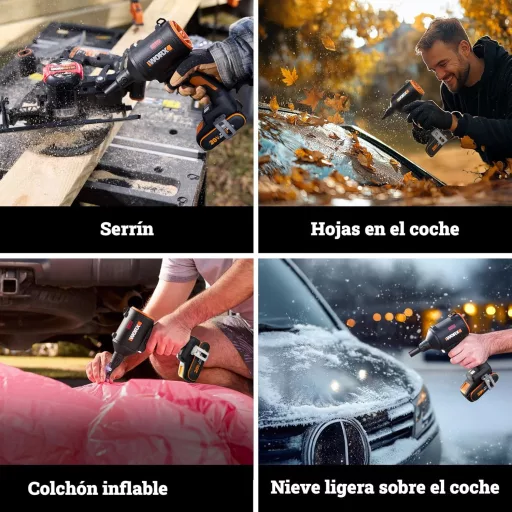 WORX 20V Akkumulátoros Porszívó Fúvó Brushless Motorral és Matracfújtató Funkcióval