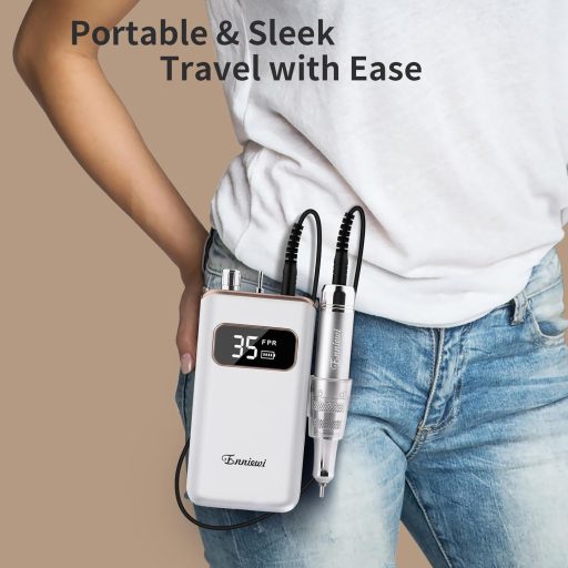 Enniewi Köröm Fúró 35000 RPM Fehér Professzionális Manikűr Gép