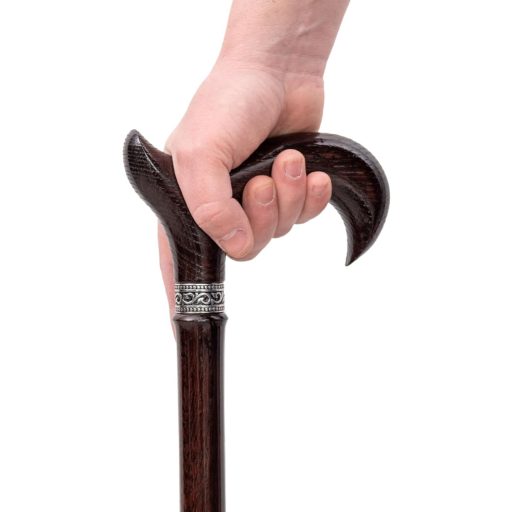 Dr Watson Prestige remeselná drevená vychádzková palica s rukoväťou Derby