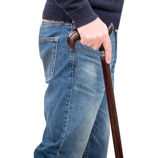 Dr Watson Prestige remeselná drevená vychádzková palica s rukoväťou Derby