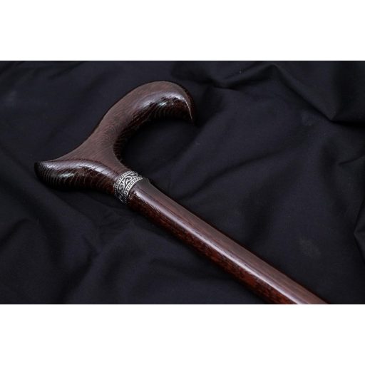 Dr Watson Prestige remeselná drevená vychádzková palica s rukoväťou Derby