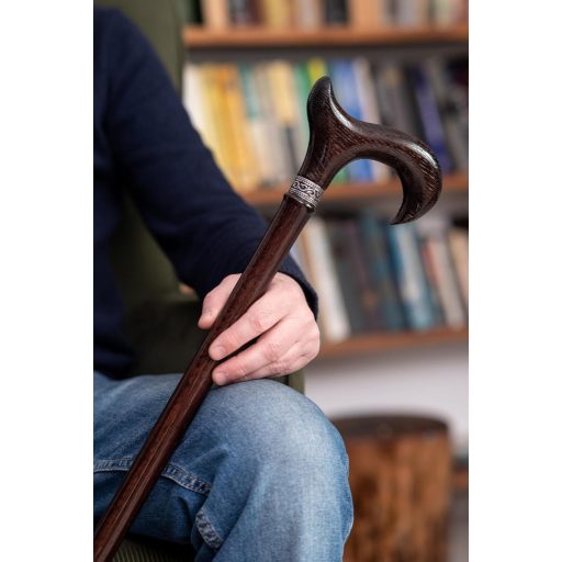 Dr Watson Prestige remeselná drevená vychádzková palica s rukoväťou Derby