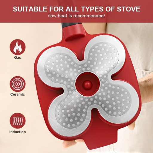 RANX INGST 21 cm-es tojássütő serpenyő indukciós, levehető nyéllel, tapadásmentes bevonattal