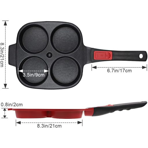 RANX INGST 21 cm-es tojássütő serpenyő indukciós, levehető nyéllel, tapadásmentes bevonattal