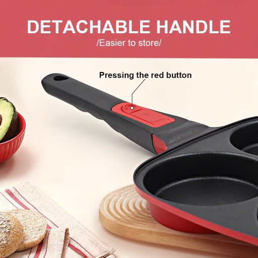 RANX INGST 21 cm-es tojássütő serpenyő indukciós, levehető nyéllel, tapadásmentes bevonattal