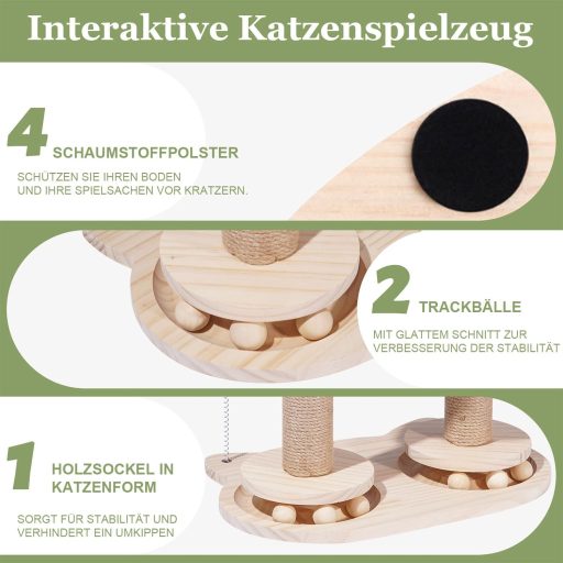 Novelfun Macskakarmoló Fa Játékfa Madaras Pihenővel Kicsi és Közepes Macskáknak