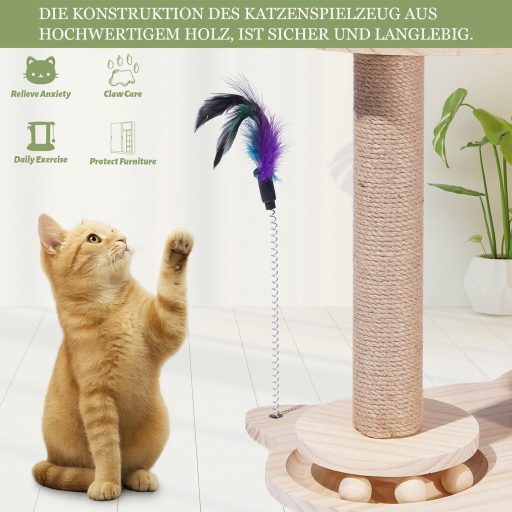 Novelfun Macskakarmoló Fa Játékfa Madaras Pihenővel Kicsi és Közepes Macskáknak