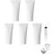MORICOH 5 buc. Tuburi de călătorie albe, 100 ml, recipiente cosmetice reîncărcabile pentru cremă, loțiune, șampon - 100 ml