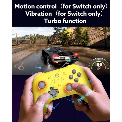 8Bitdo Ultimate 2 Bluetooth Kontroller RGB Fire Ring, Hall Effect Triggerek, Vibráció, Switch/PC