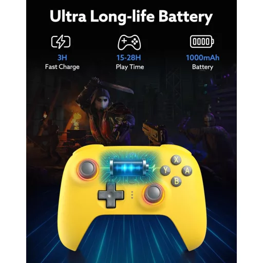 8Bitdo Ultimate 2 Bluetooth Kontroller RGB Fire Ring, Hall Effect Triggerek, Vibráció, Switch/PC